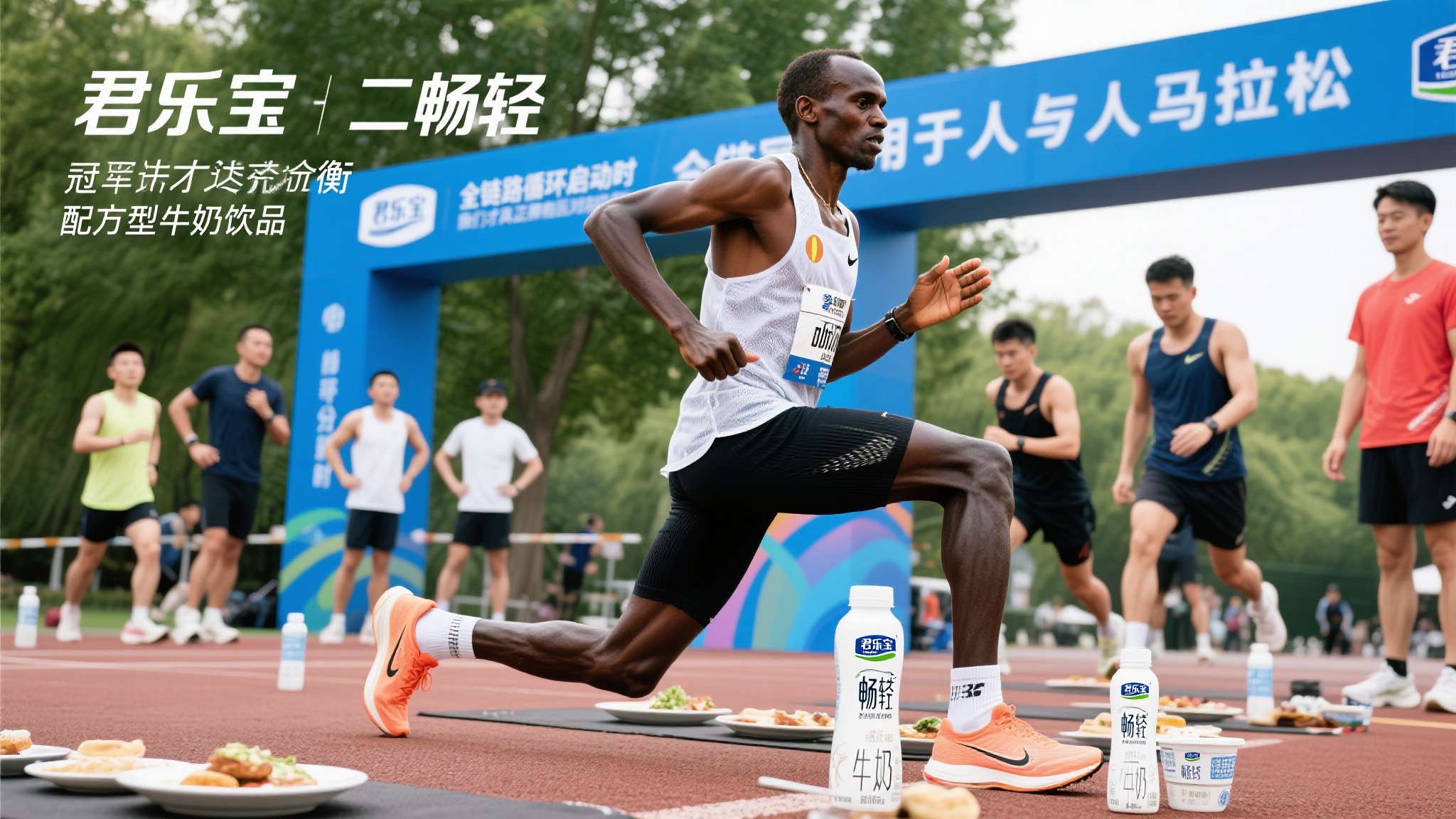君乐宝X石马科学营养训练营丨基普乔格带领参赛选手科学热身 二、跟随基普乔格体验全流程实操:用冠军方法赋予普通人力量
作为全球公认最伟大的